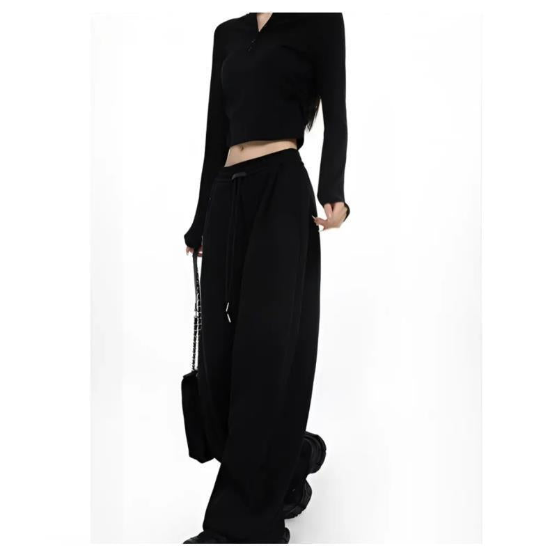 Women's High Waist Curved Hem Pants – Slim Fit Casual Trousers