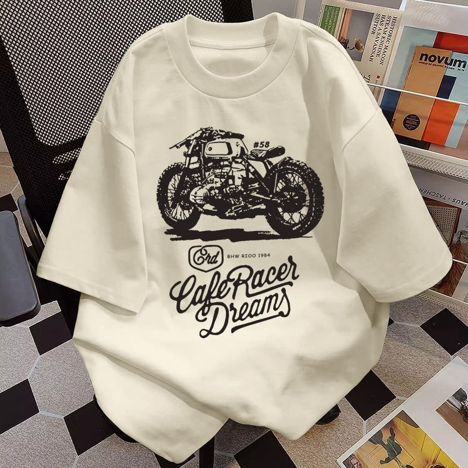 Men's 100% Cotton Five Point Sleeve T-Shirt Loose Casual Top