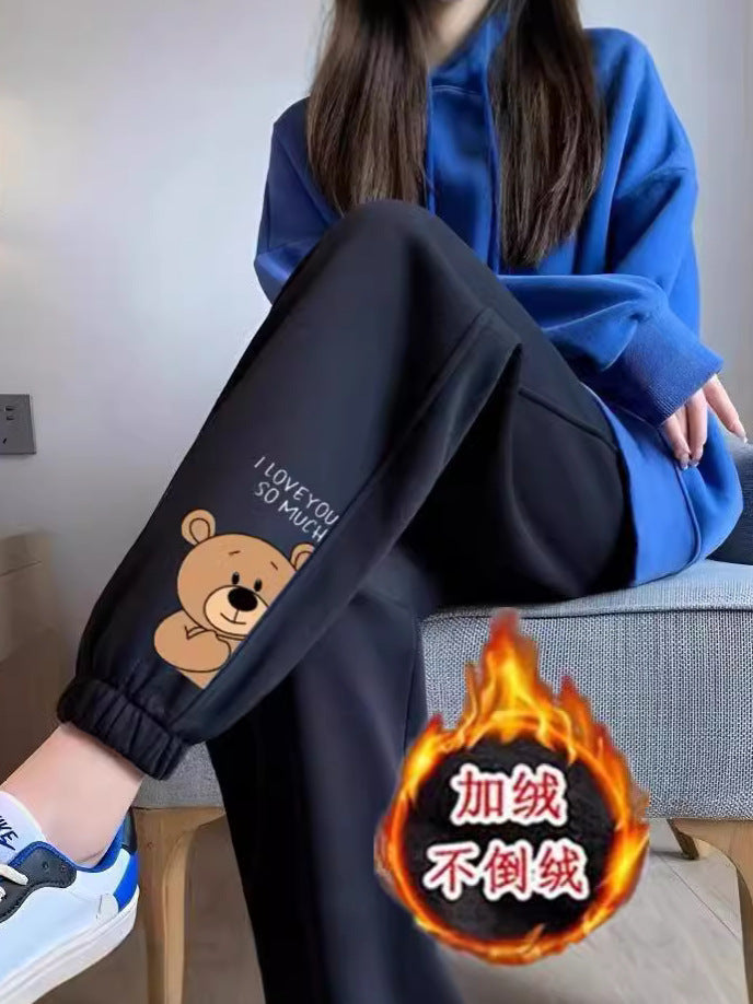 Women's Fleece-Lined Leggings – High Waist Slim Casual Pants