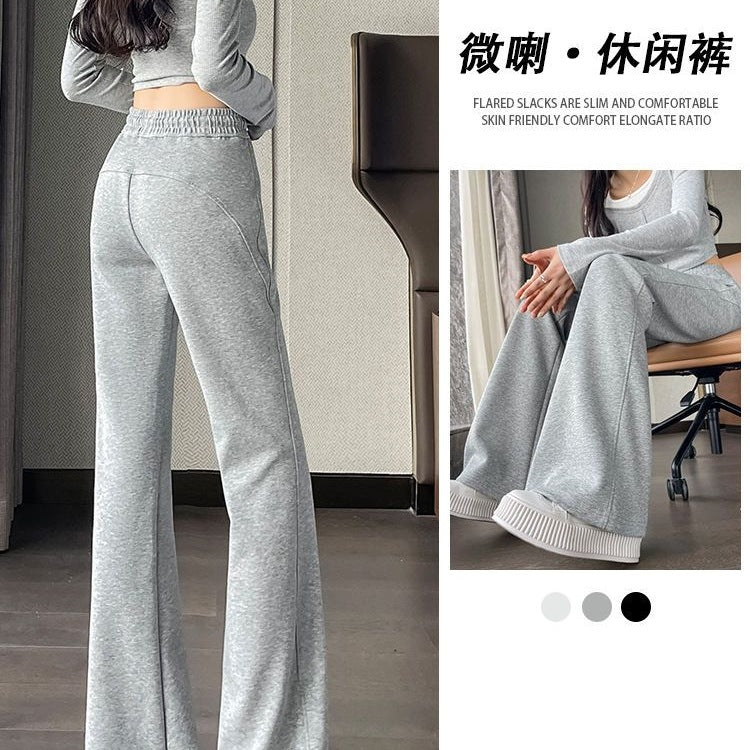 Women's High Waist Flared Pants – Slim Fit Casual Trousers