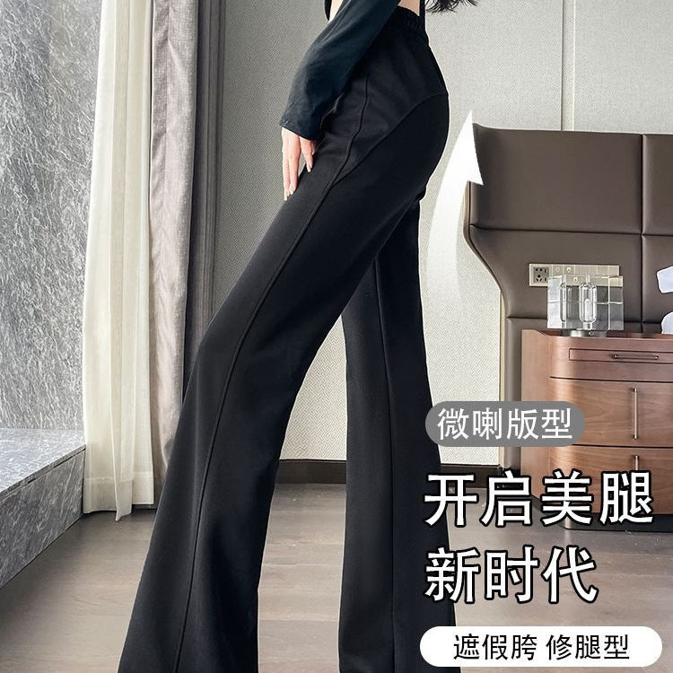 Women's High Waist Flared Pants – Slim Fit Casual Trousers