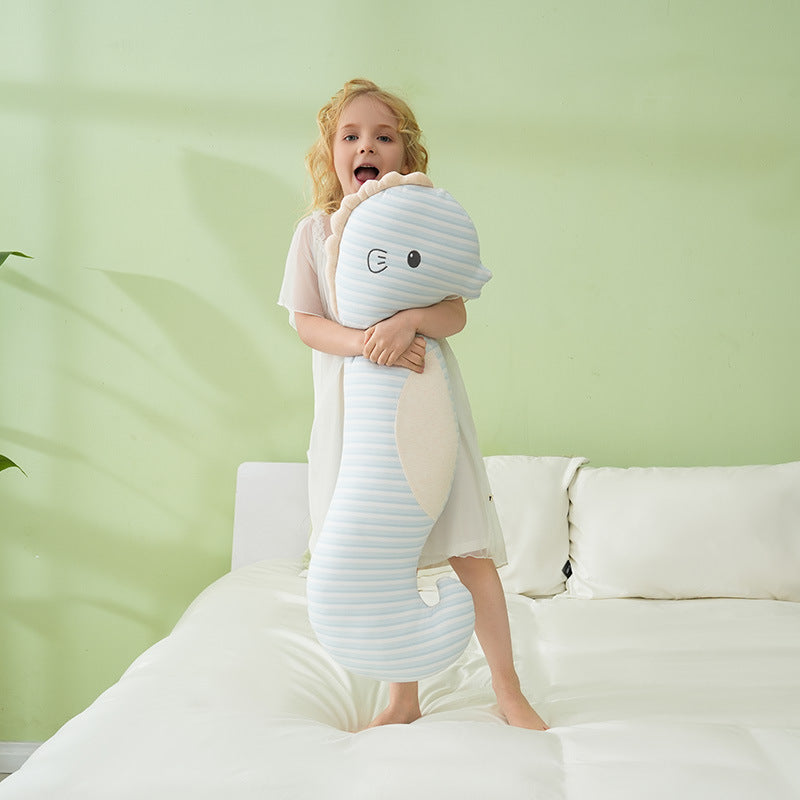 ASD Baby Cotton Seahorse Long Pillow, Removable Washable