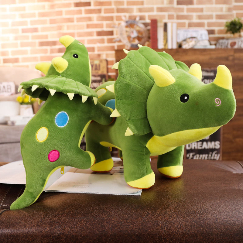 Cute Triceratops Plush Doll Pillow, Cartoon Dinosaur Toy