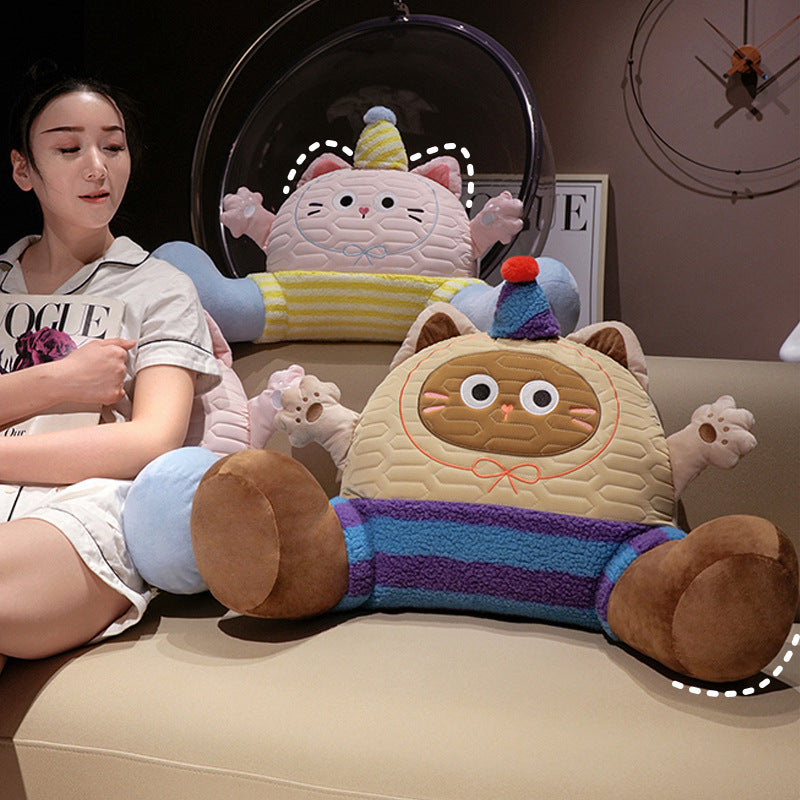 Dumb House Cartoon Lumbar Support Cushion, Summer Ice Silk