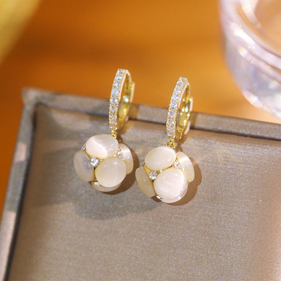 Geometric Drop Earrings – Elegant Hydrangea Inspired Fashion