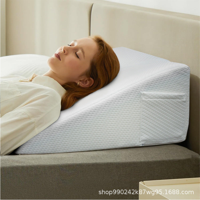 Wedge-Shaped Semi-Reclining Care Pillow, Reflux Support Cushion