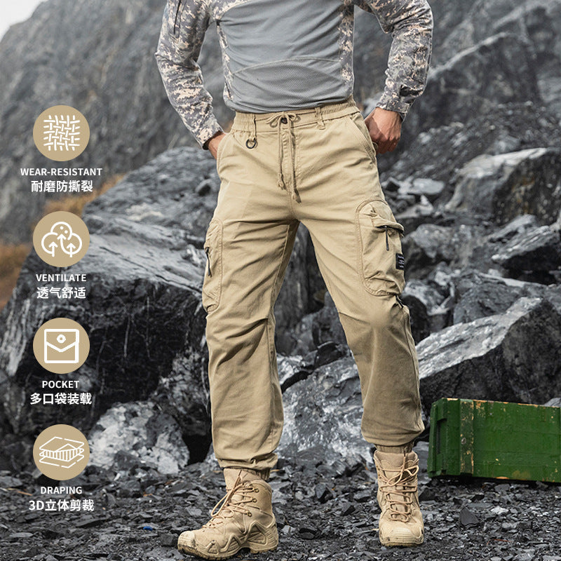 Men's Loose Multi Pocket Cargo Jogger Pants Casual Outdoor