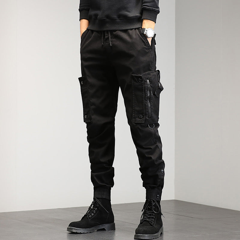 Men's Multi Pocket Cargo Harem Pants Loose Japanese Style Joggers