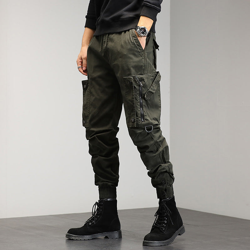 Men's Multi Pocket Cargo Harem Pants Loose Japanese Style Joggers