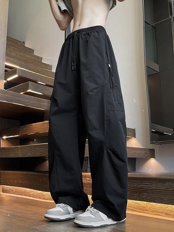 Men's Plus Size Cargo Pants Loose Straight Leg Outdoor Trousers