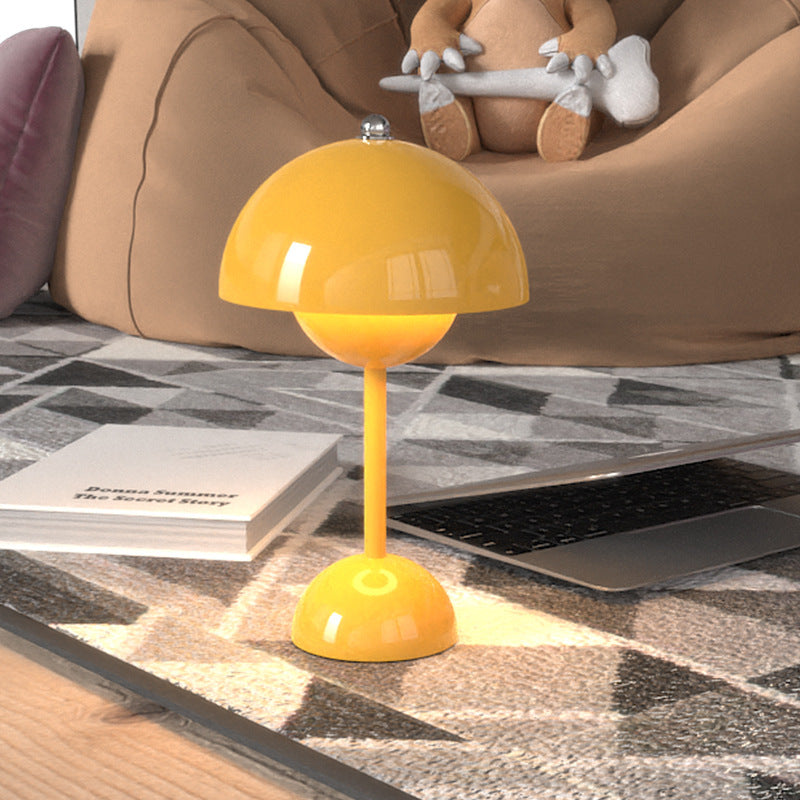 Alloy Mushroom Table Lamp, USB Charging Dimmable Night Light