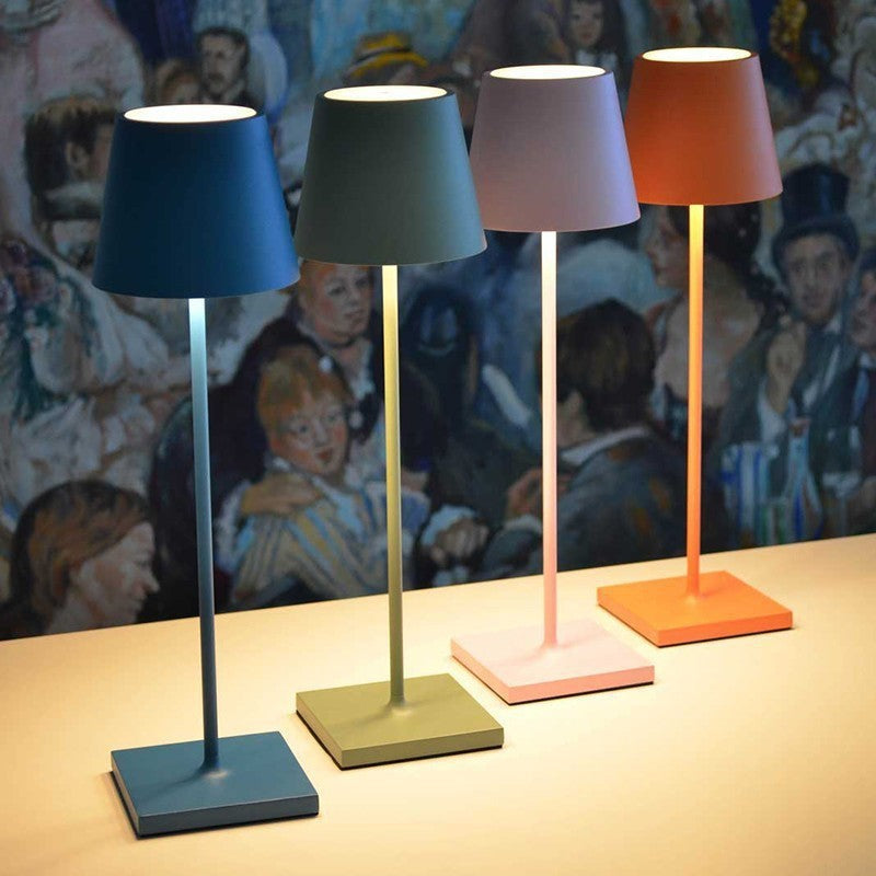 Metal Atmosphere Table Lamp, Touch Wireless Charging Retro