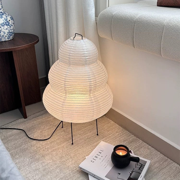 Wabi-Sabi Xuan Paper Table Lamp, Japanese Style Bedside Decor