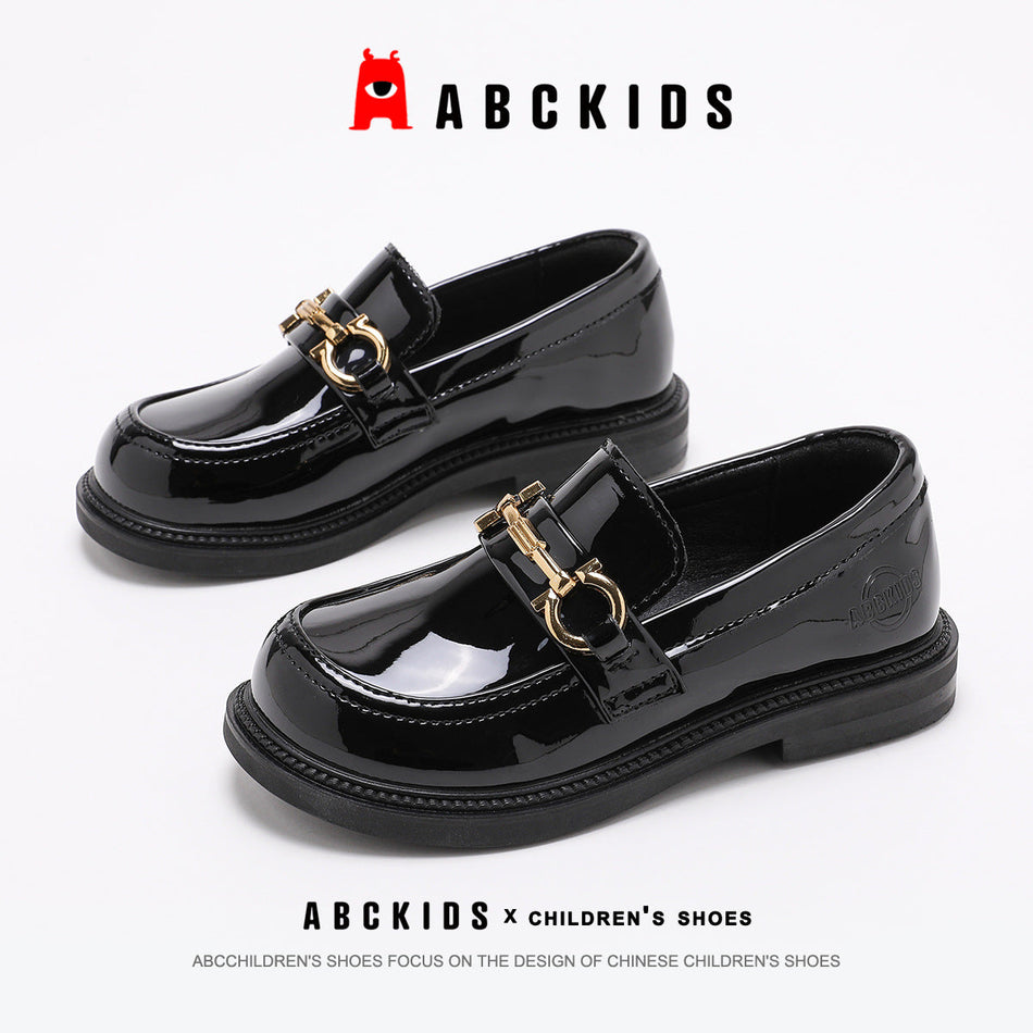 Girls Casual Black Slip-On Ankle Boots