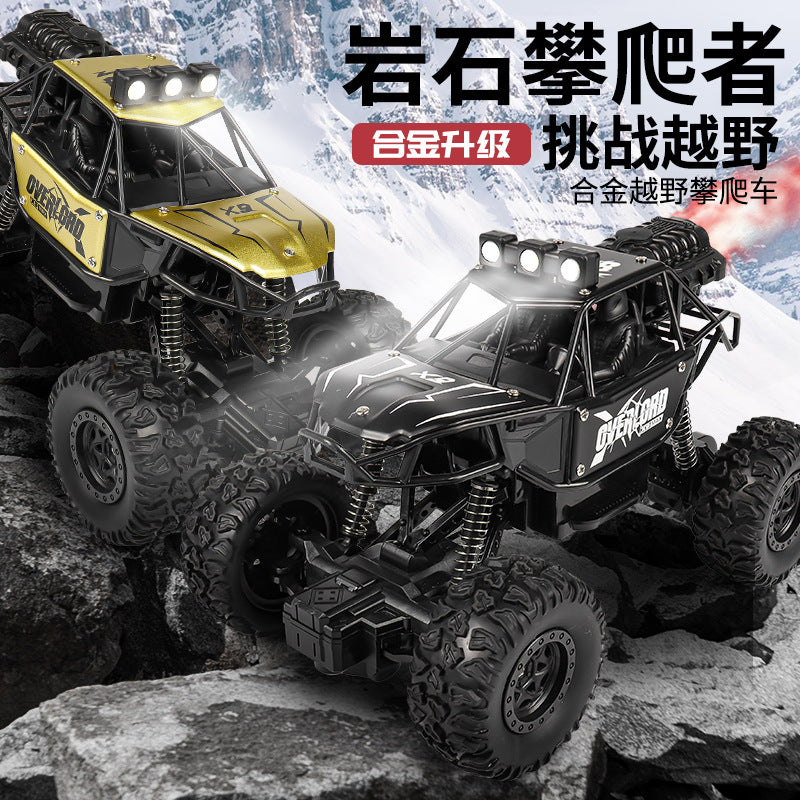 1:18 Alloy RC Monster Truck with Lights Spray Climbing Toy