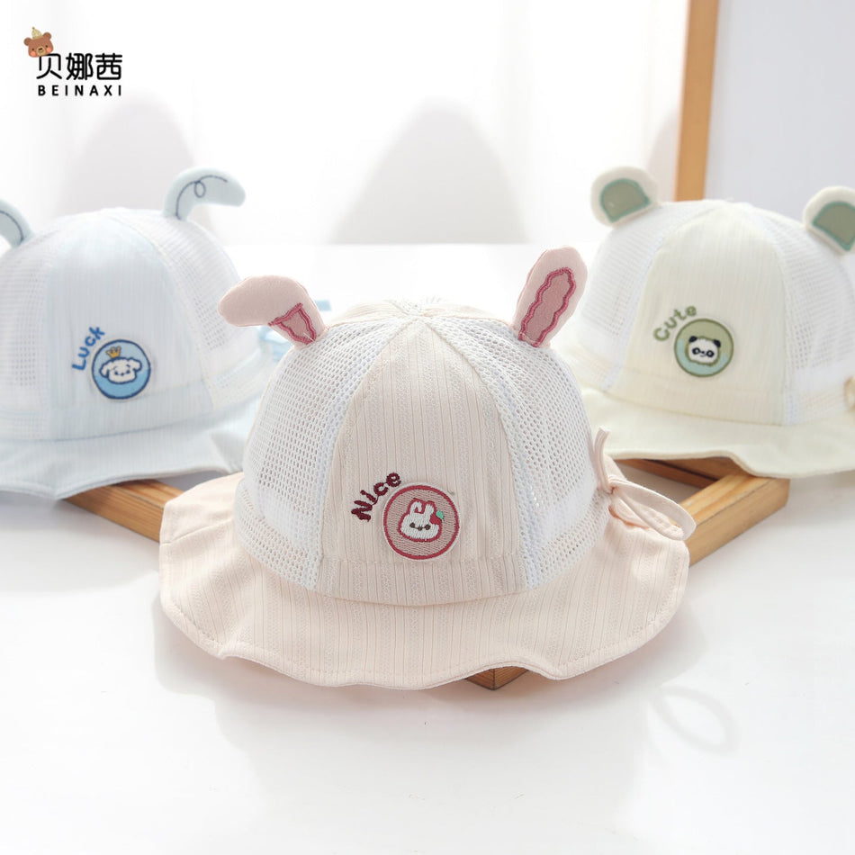 Baby Cartoon Breathable Wide-Brim Bucket Hat