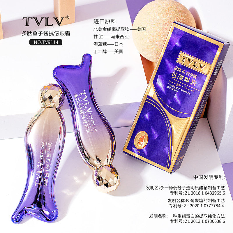 TVLV Peptide Caviar Anti-Wrinkle Eye Cream, Roller Ball 30g
