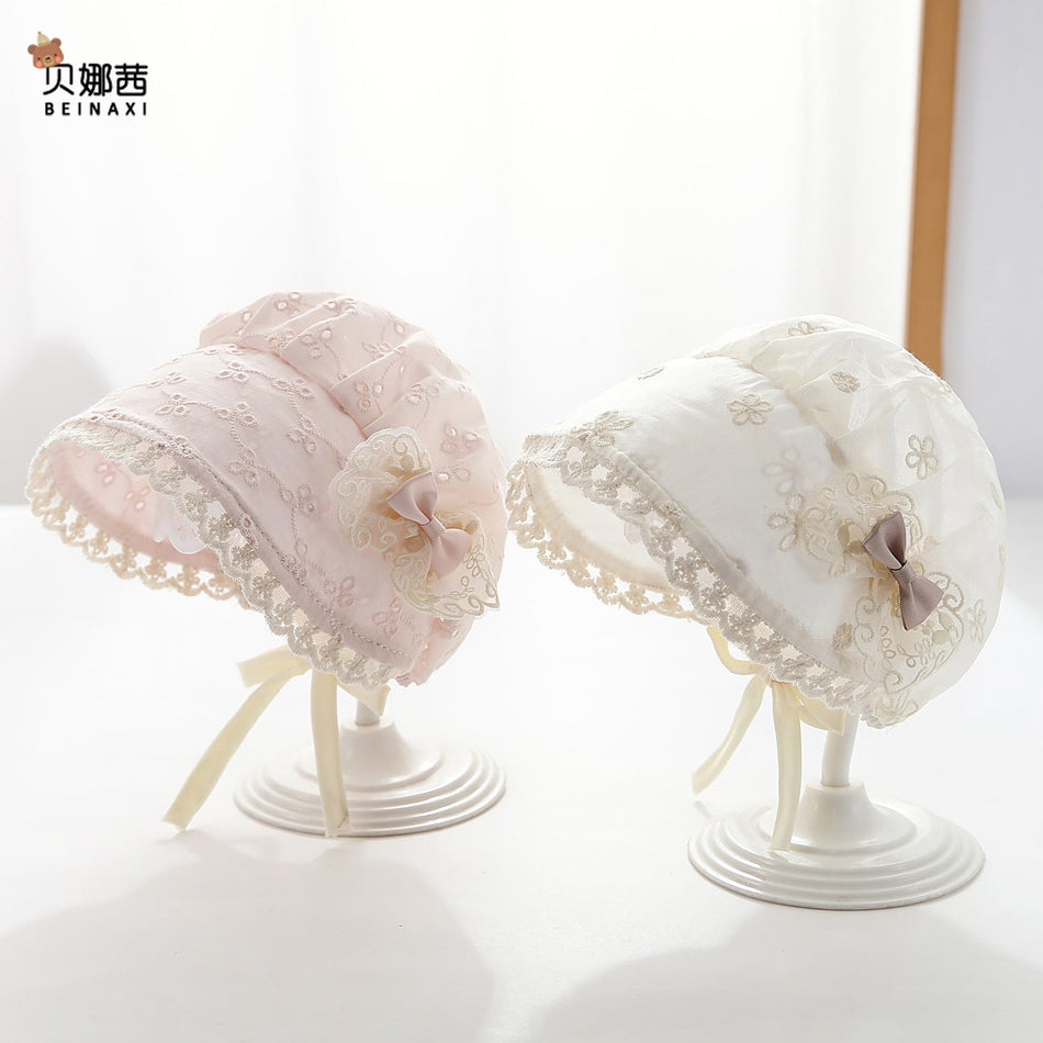 Baby Girl Lace Bow Princess Ear Protection Hat