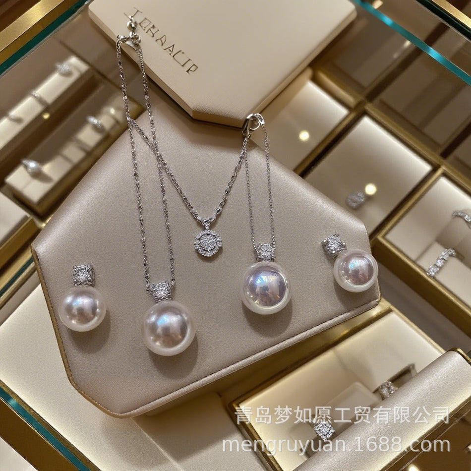 Single Pearl Box Chain Necklace for Women