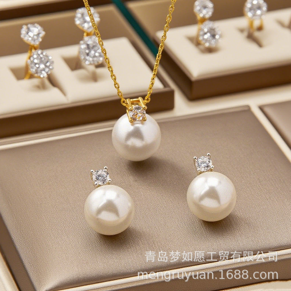 Single Pearl Box Chain Necklace for Women