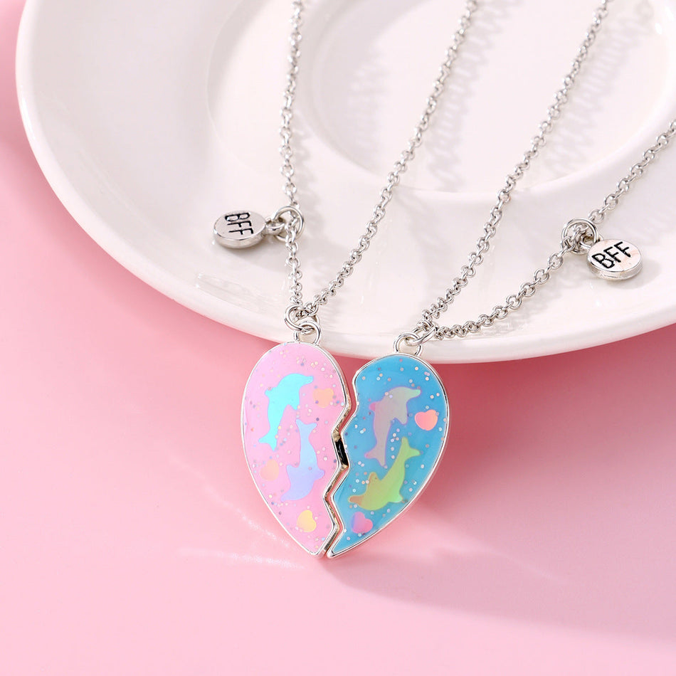 Dolphin Pendant Necklace for Children, Cute Animal Jewelry