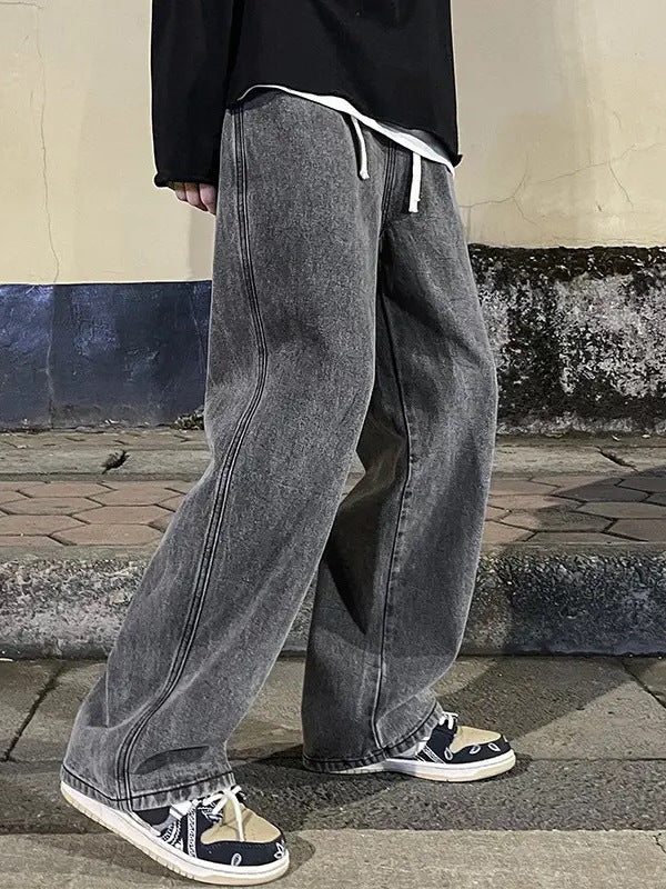 Men's American Straight Loose Fit Oversized Designer Jeans