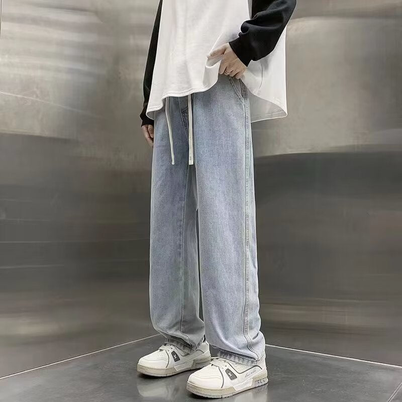 Men's Lightweight Loose Straight-Leg Casual Jeans