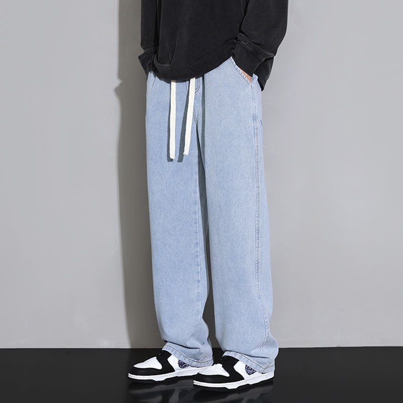 Men's American Straight Loose Wide Leg High Street Jeans