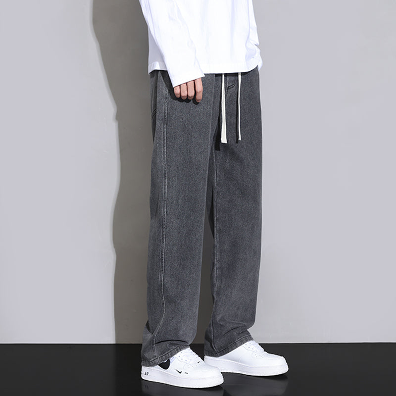 Men's American Straight Loose Wide Leg High Street Jeans