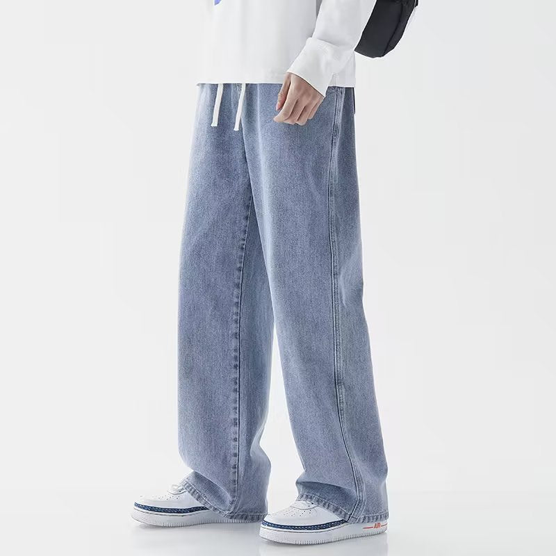 Men's Plus Size Hong Kong Style Loose Straight Leg Jeans