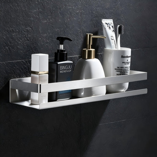 Yilai Stainless Steel Bathroom Wall Shelf, Brushed Finish