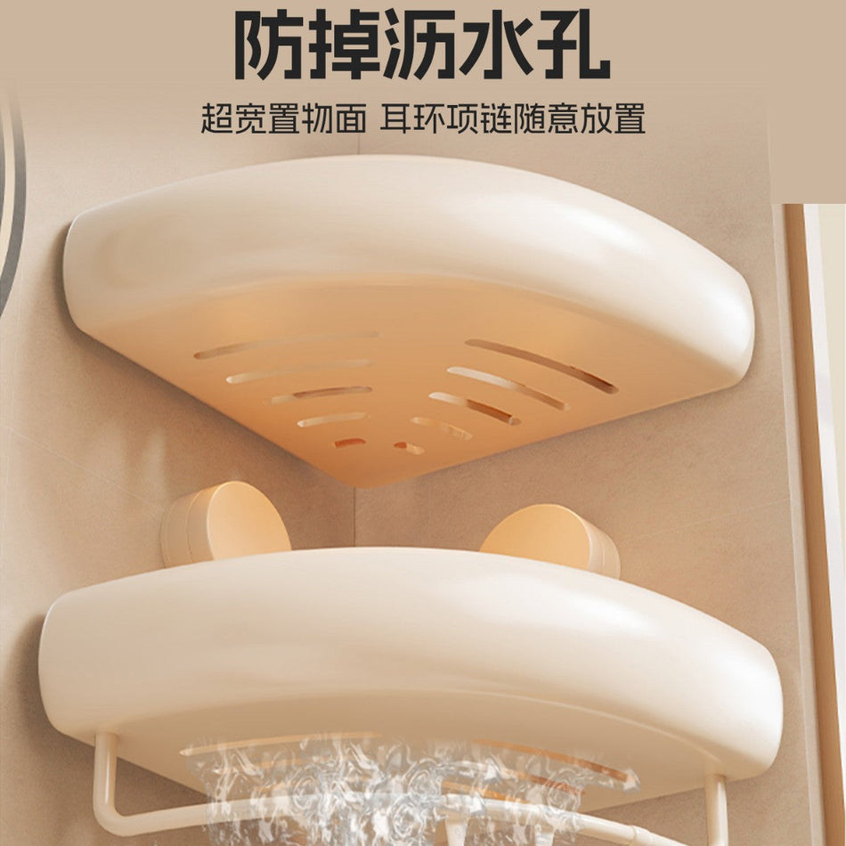 Evesigar No-Drill Triangular Bathroom Storage Basket, Strong