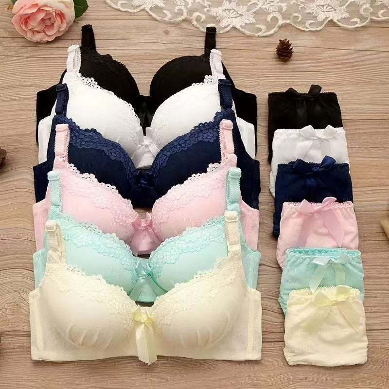 Cotton Wire-Free Shaping Bra Set with Detachable Straps