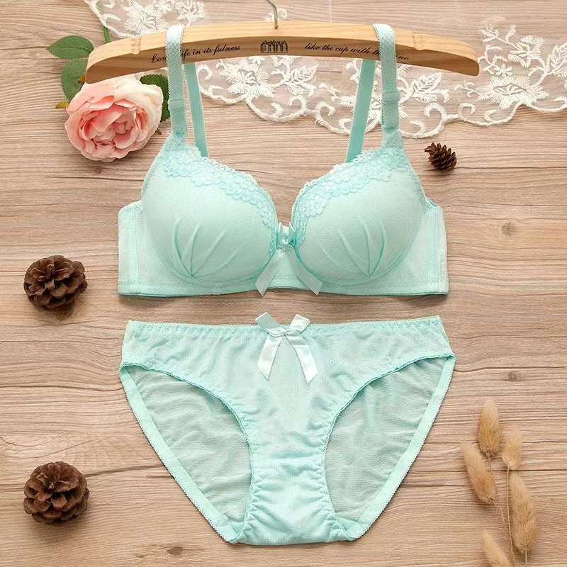 Cotton Wire-Free Shaping Bra Set with Detachable Straps