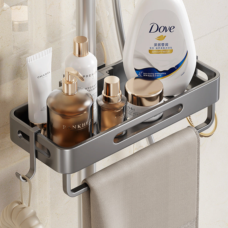 Dima Punch-Free Shower Rod Storage Rack, 10KG Bathroom Shelf