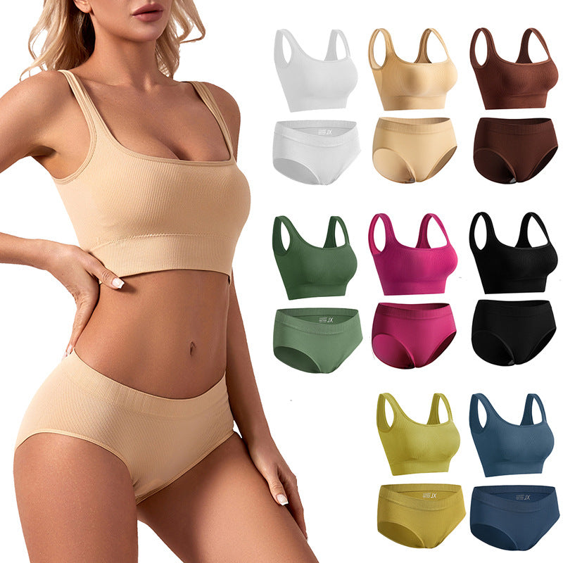 Wireless Seamless Sports Bra with Push-Up Support for Women
