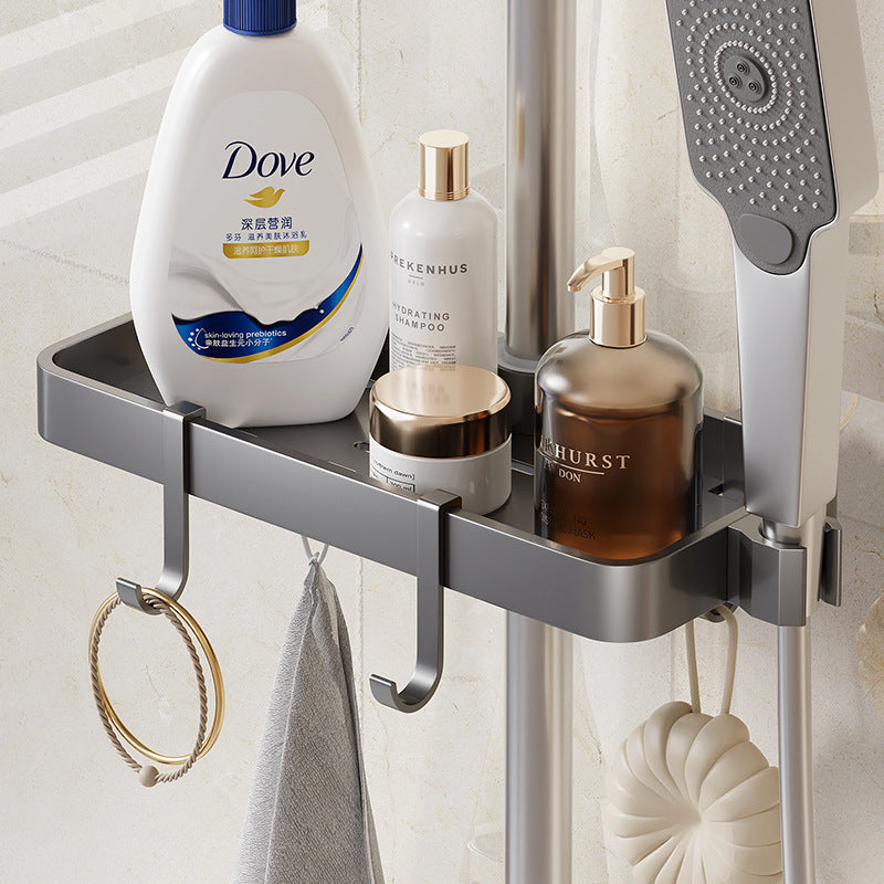 Dima Punch-Free Shower Rod Storage Rack, 10KG Bathroom Shelf
