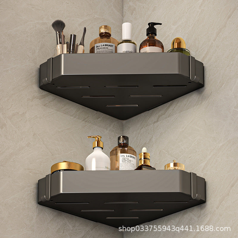 Bath Health Gun Gray Diamond Corner Storage Rack, Thickened