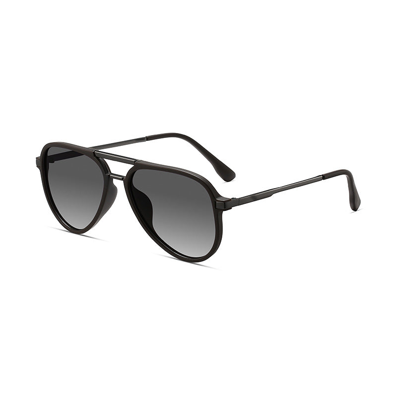 Men's Retro Pilot Double Beam Polarized UV Protection Sunglasses