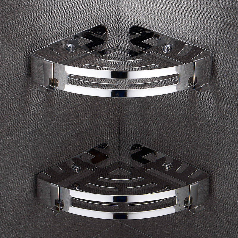 Danle 304 Stainless Steel Punch-Free Bathroom Corner Basket