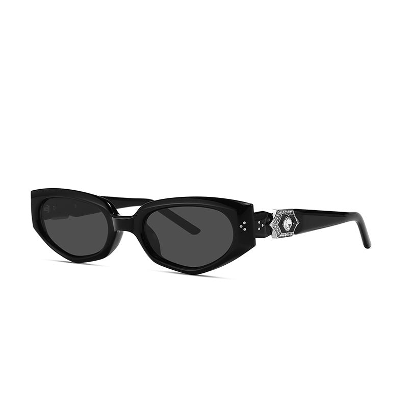 Men's Cat Eye Diamond Detail Large Frame UV Protection Sunglasses