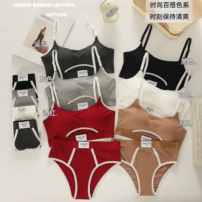 Cotton Seamless Push-Up Sports Bra with Open Back Design