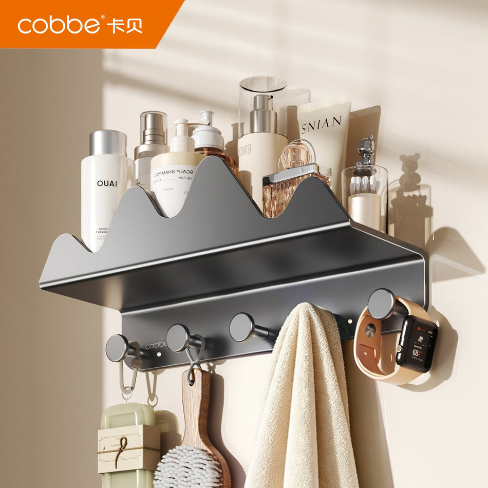 Cobbe Space Aluminum No-Drill Clothes Hook, Bathroom Storage