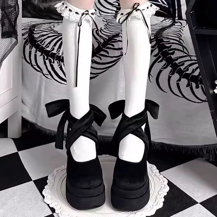 Lolita Mary Jane Shoes with Thick Sole and High Heels