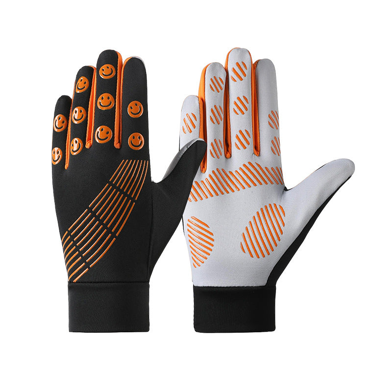 Children's Smiling Face Full-Finger Cycling Gloves