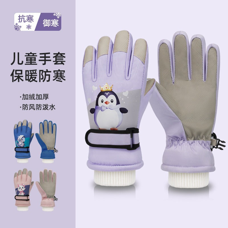 Children's Fleece-Lined Ski Gloves