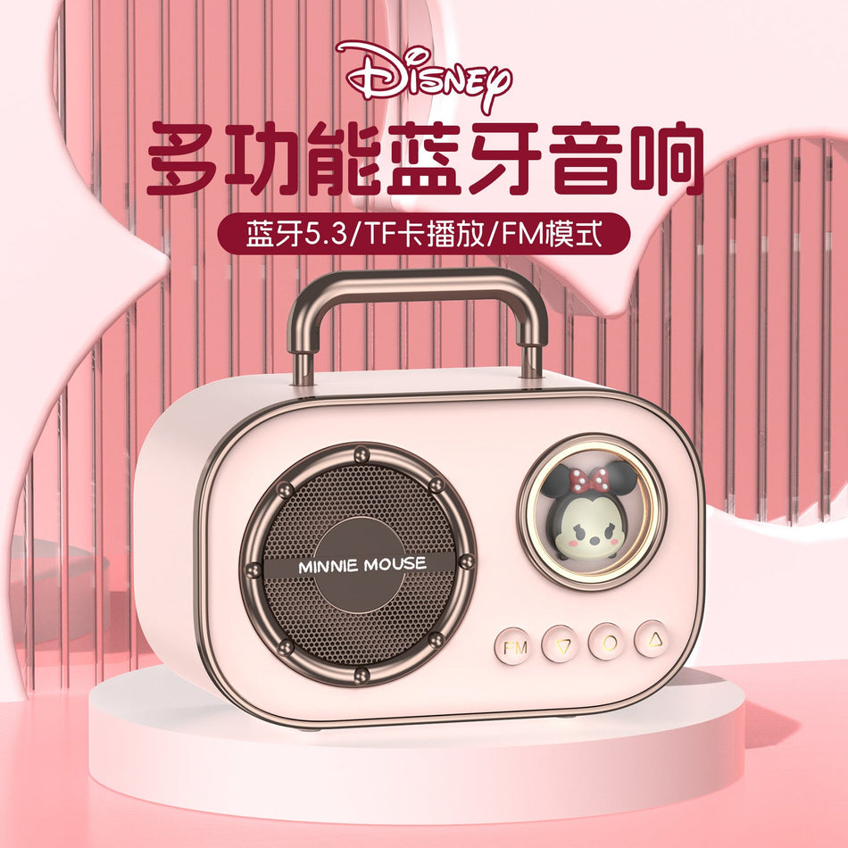 Disney Mini Bluetooth Speaker Cute Cartoon Desktop Bass Audio
