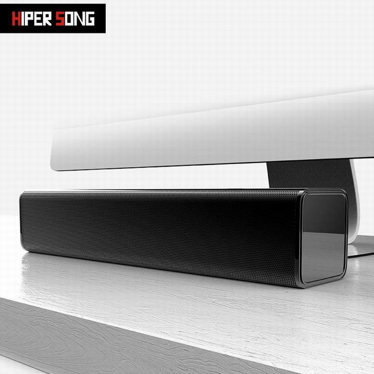 Desktop Wired USB Long Strip Laptop Stereo Speakers Subwoofer
