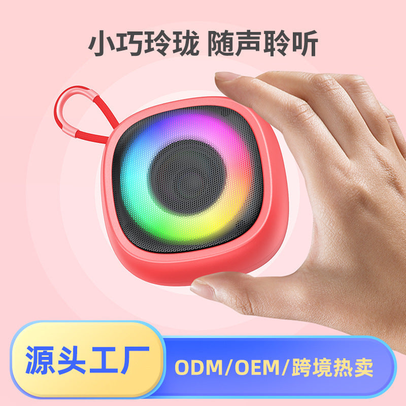 Portable Bluetooth Speaker with RGB Lights for Indoor