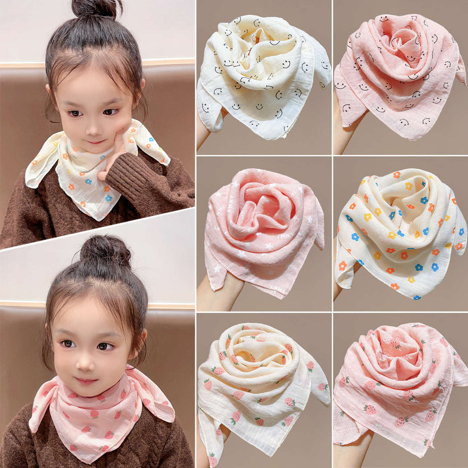 Girls' Cotton Triangle Scarf & Headscarf